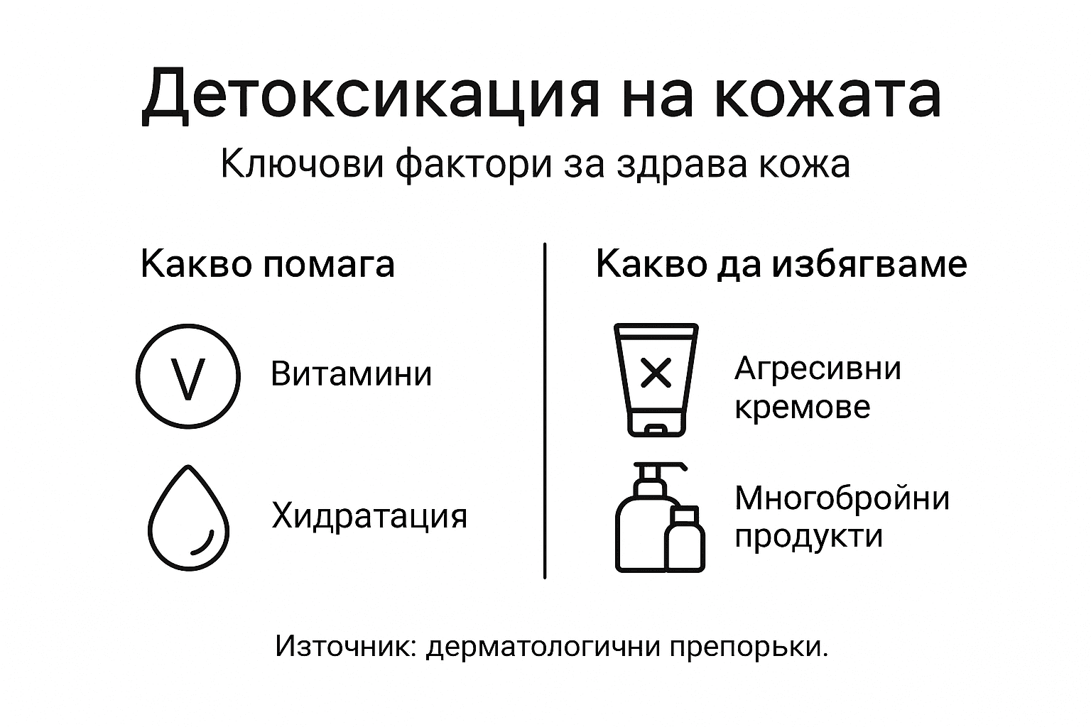 Инфографика: Какви са ключовите фактори за здрава и красива кожа