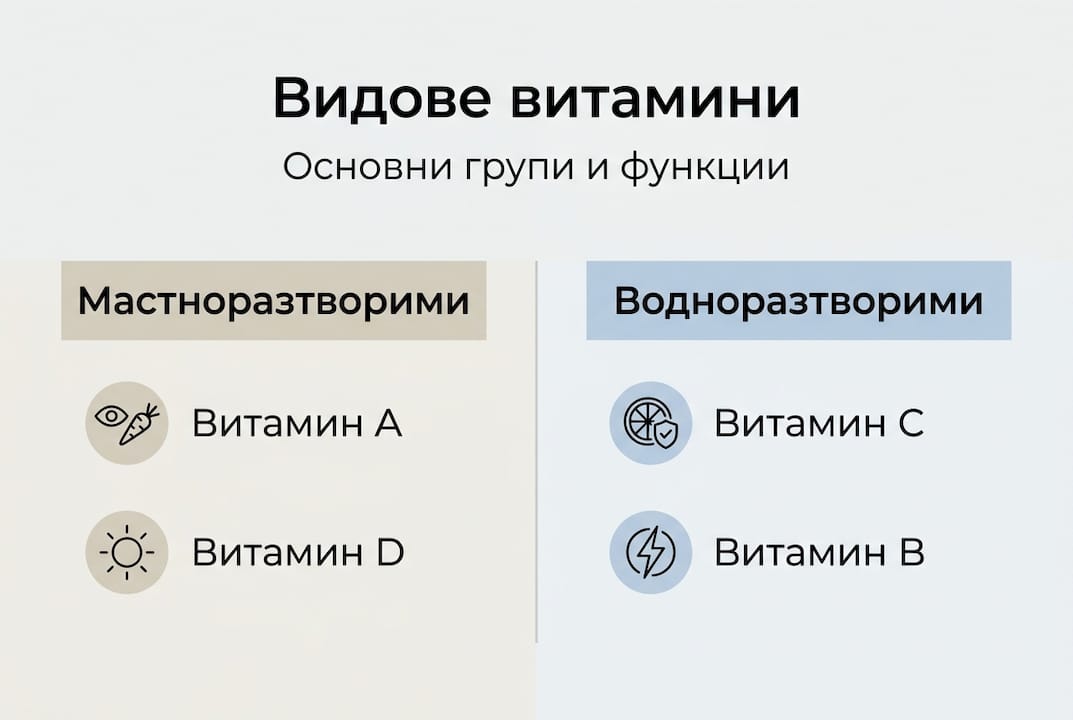 Инфографика: различни видове витамини и за какво са полезни