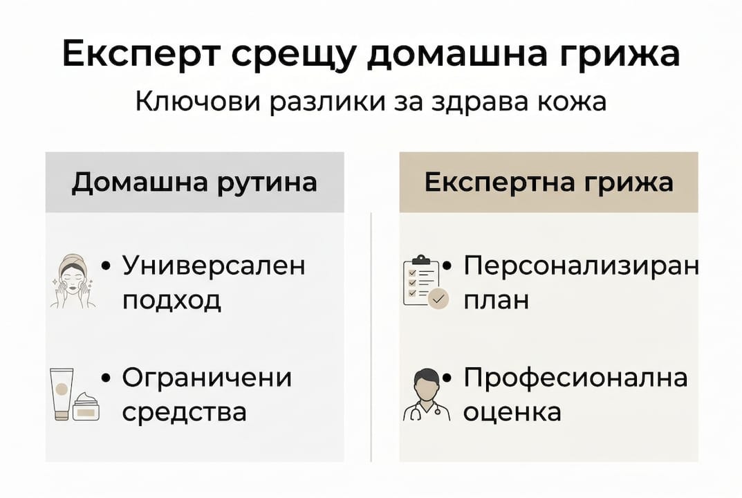 Инфографика: професионална грижа или домашни усилия – какво да изберем?