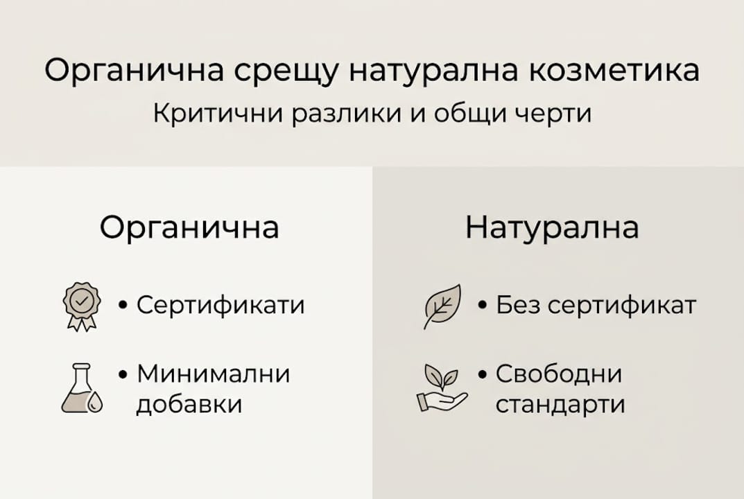 Инфографика: Каква е разликата между органична и натурална козметика?