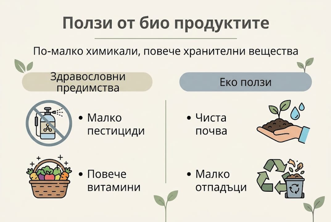 Инфографика: Защо да изберем био продукти – основни ползи и предимства