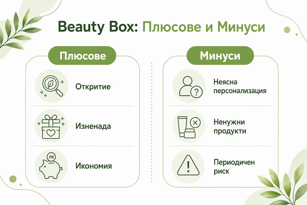 Инфографика: плюсове и минуси на кутиите за красота