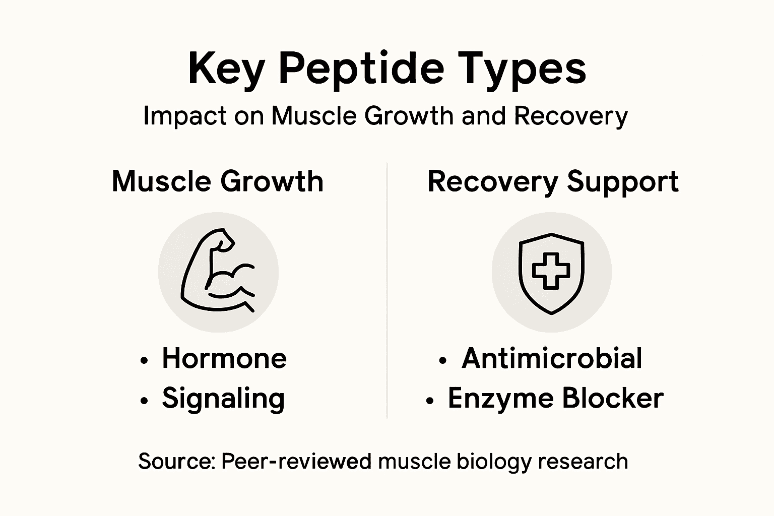 Infographic on peptide types and functions