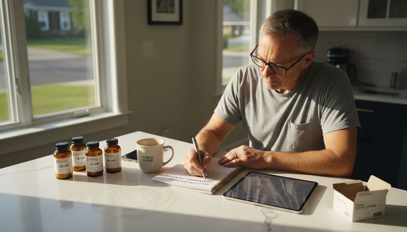 Man tracking peptide dose and schedule