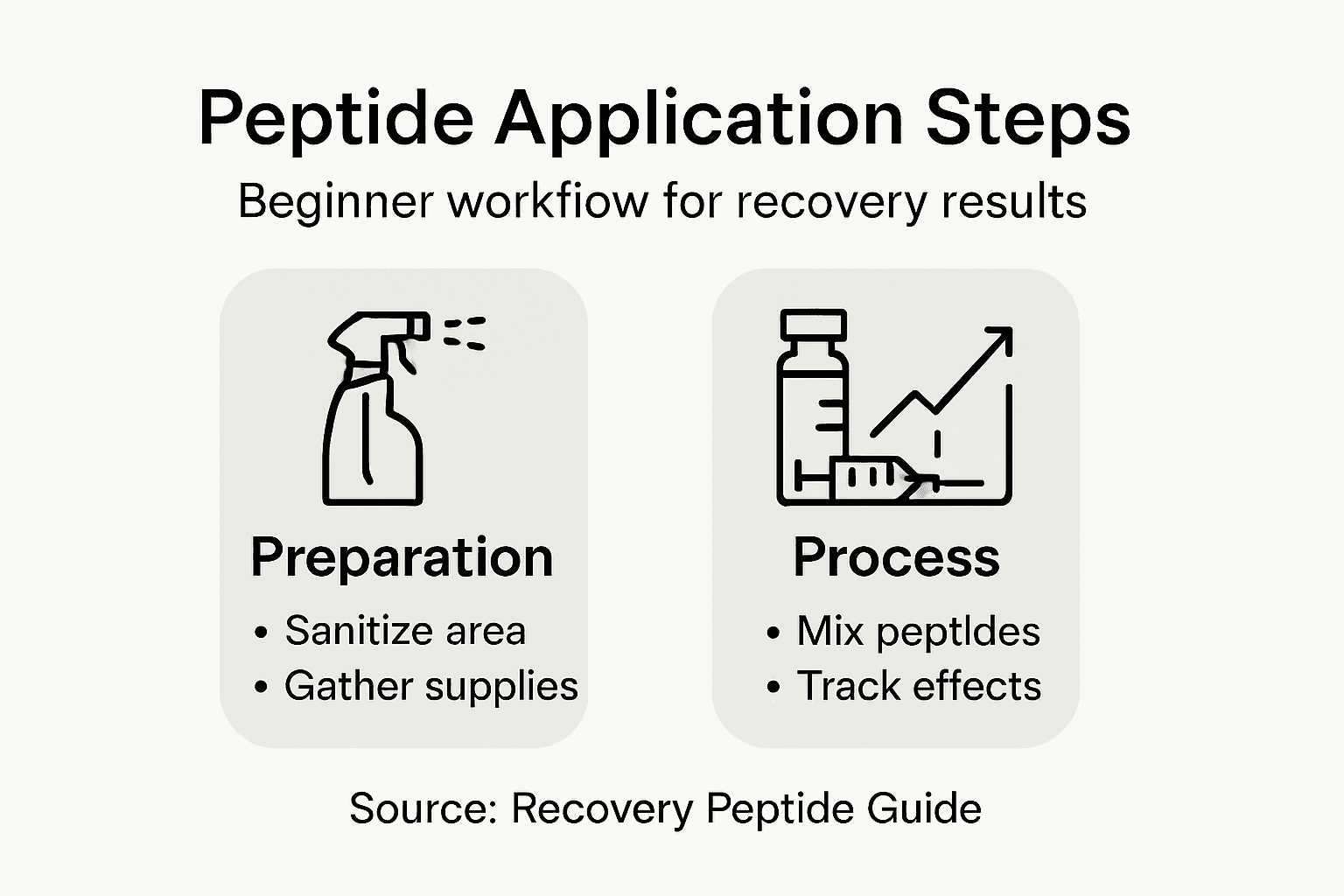 Infographic outlines peptide workflow steps for recovery