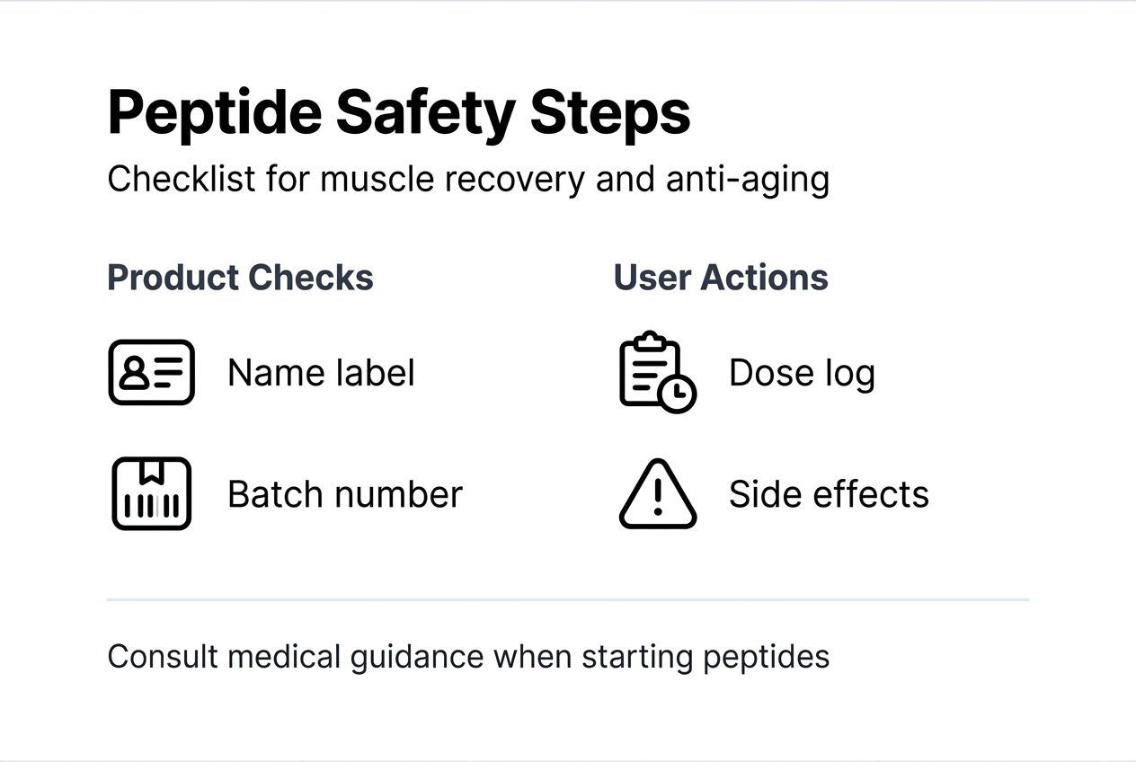 Infographic peptide safety checklist summary