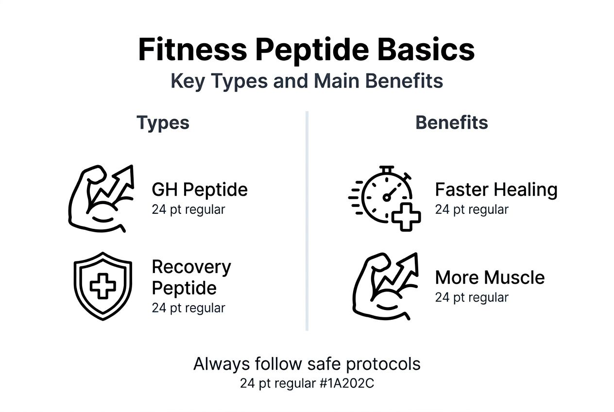 Infographic summarizing peptide types and benefits