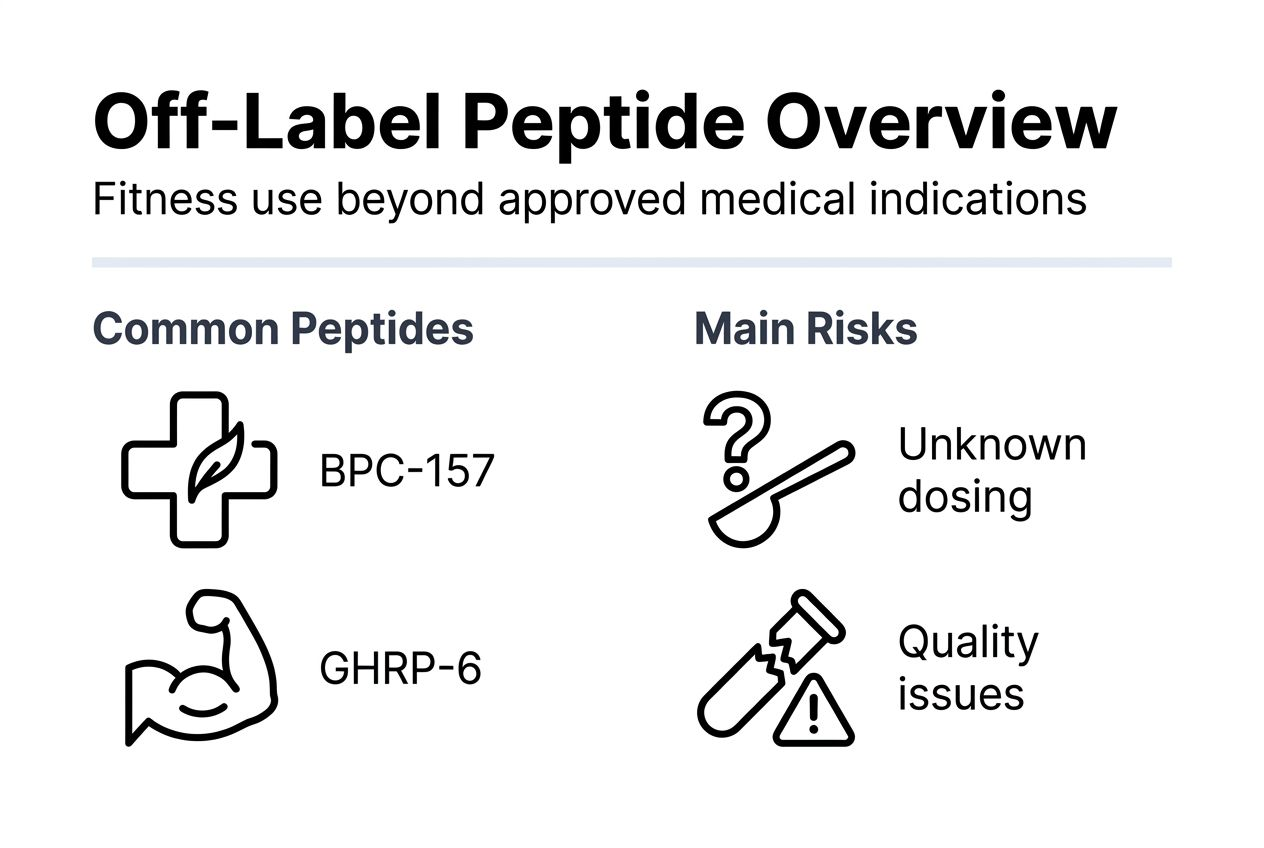 Infographic showing peptide types and risks