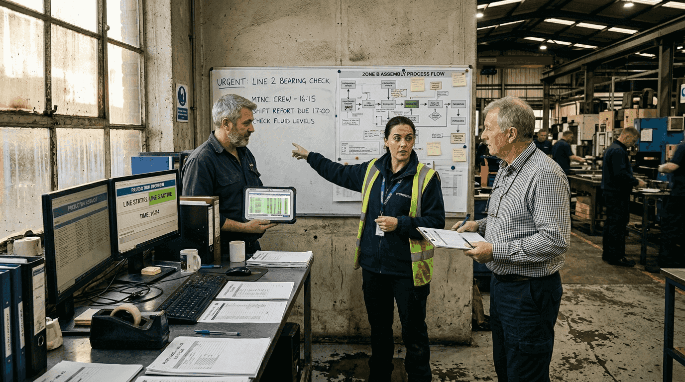 El equipo de operaciones debate la integración de activos