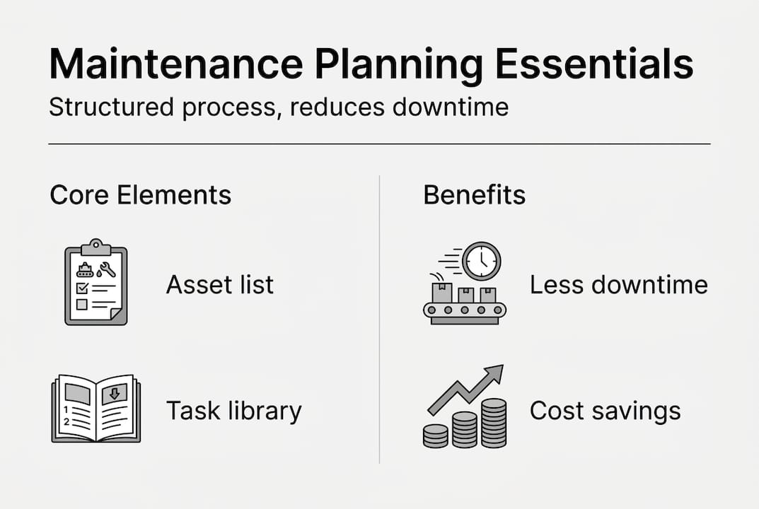 Infographic on maintenance planning essentials