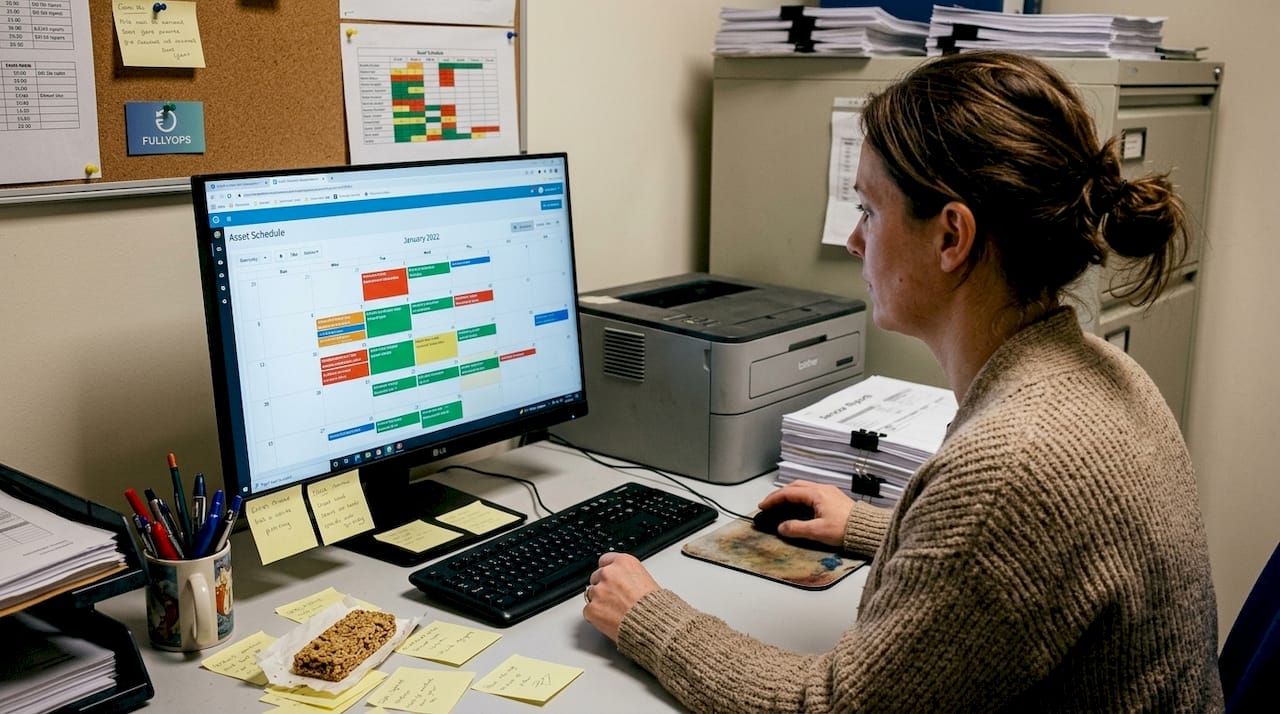 Planner updating CMMS maintenance schedule