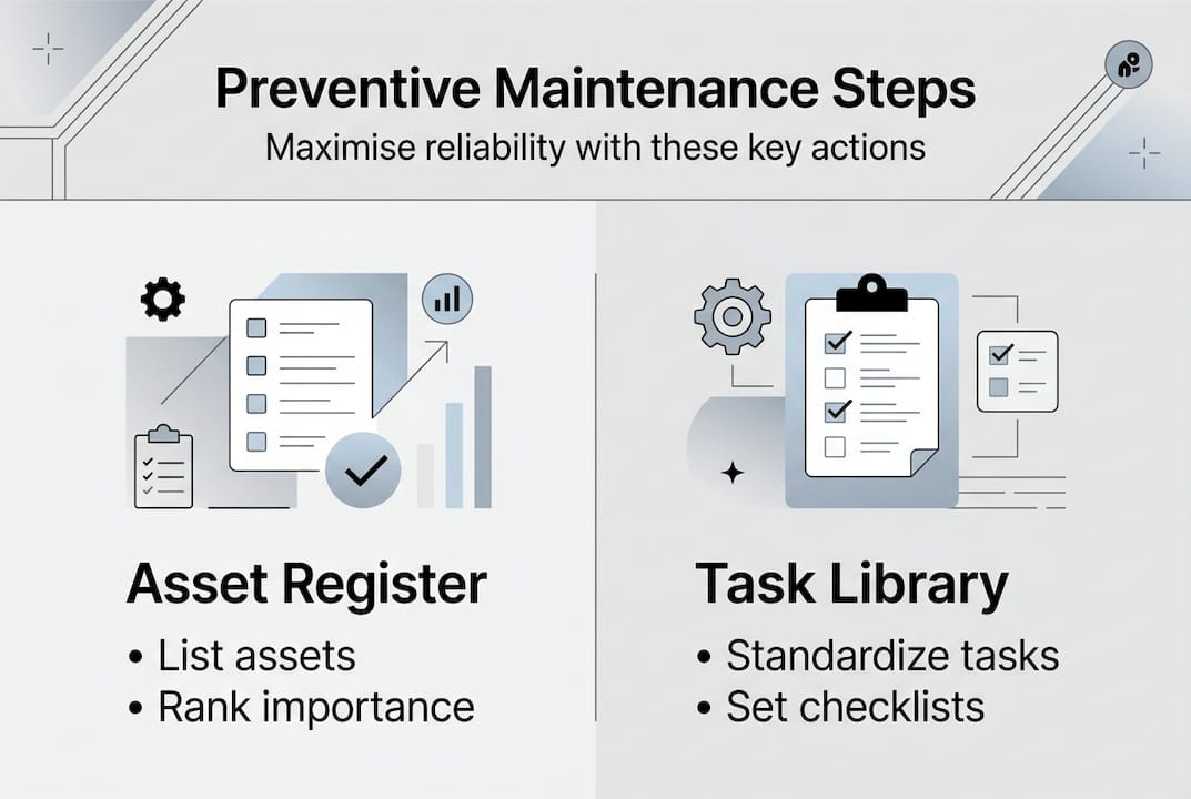Infographic showing preventive maintenance steps overview