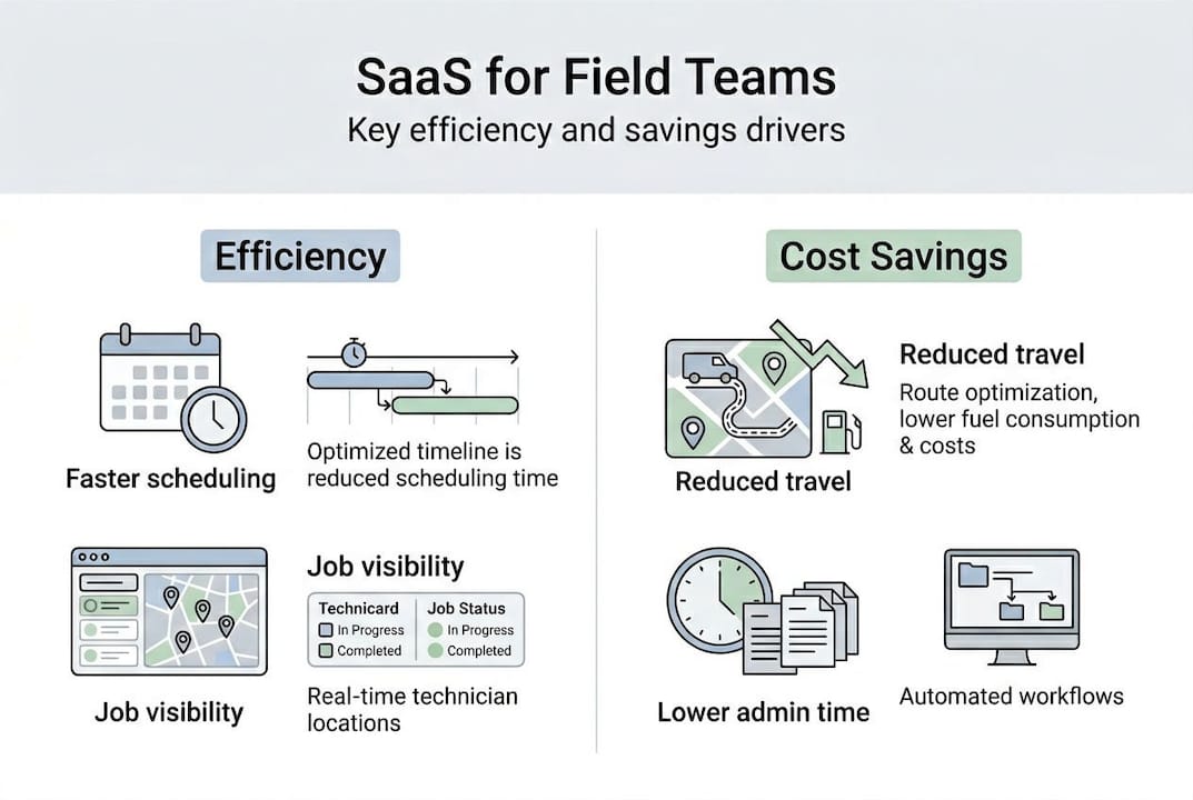 Infographic SaaS field teams efficiency savings