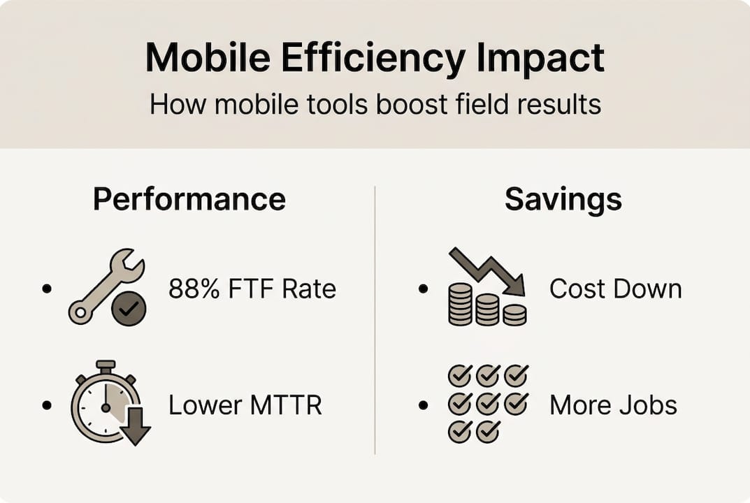 Infographic highlights mobile efficiency and savings