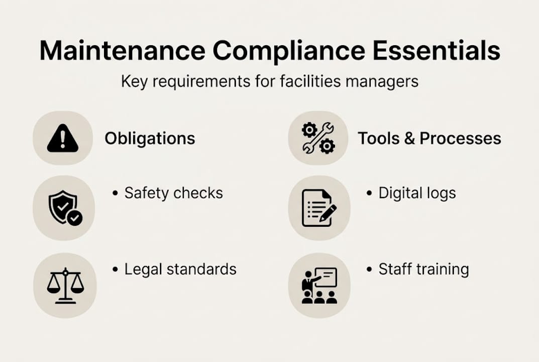 Infographic outlines core maintenance compliance elements