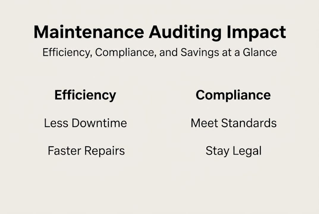 Infographic showing efficiency and compliance benefits