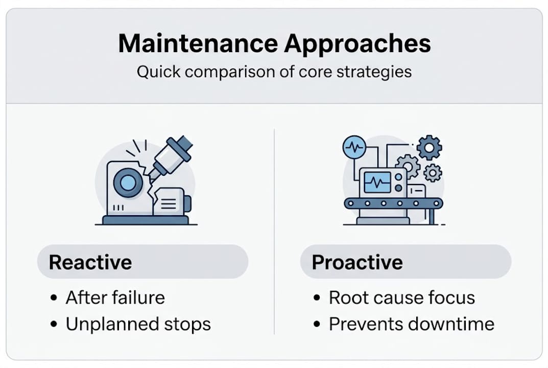 Infographic comparing maintenance strategies