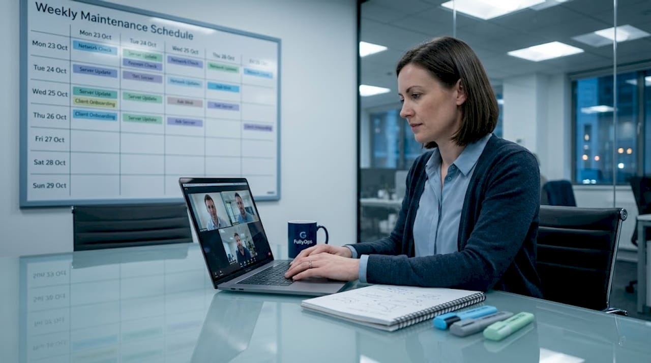 Coordinator managing work orders across sites