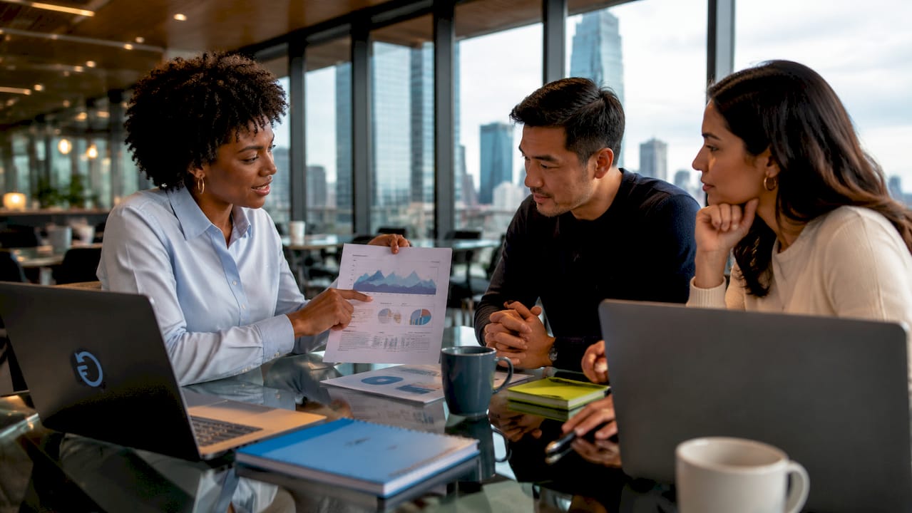 Operations team reviewing SLA documents