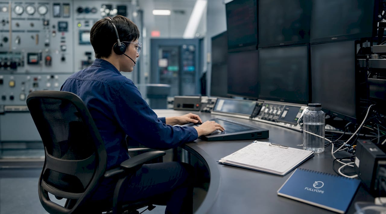 Operations engineer managing IIoT data integration