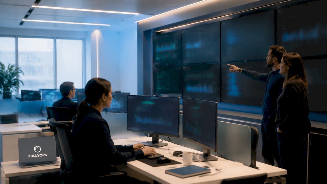 Operators monitoring intervention tracking data