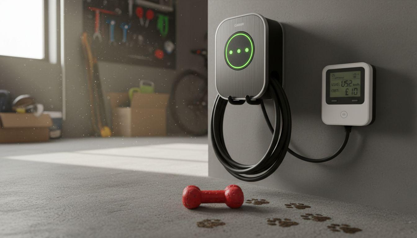 Close-up of EV charger and smart meter