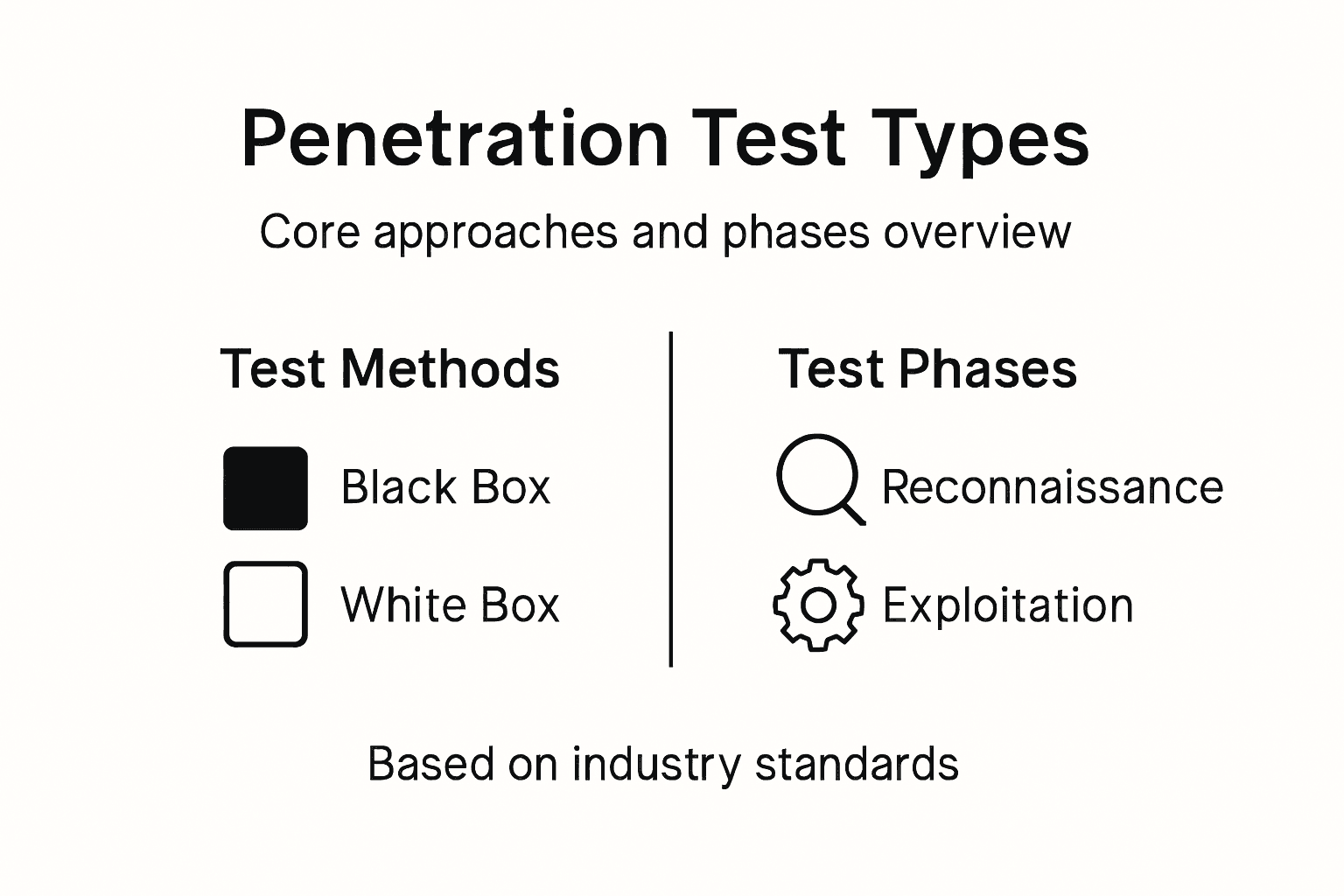 Infographic showing test types and phases