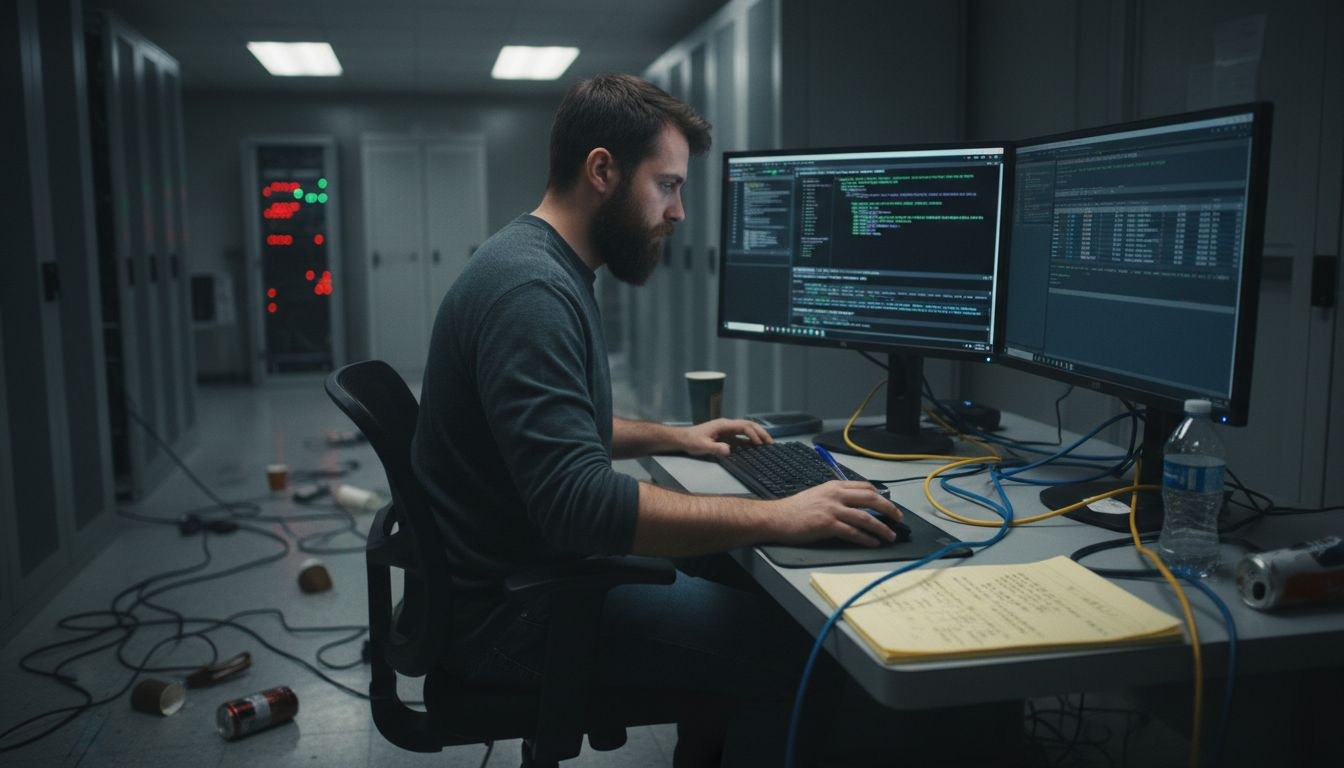 IT technician running vulnerability scans