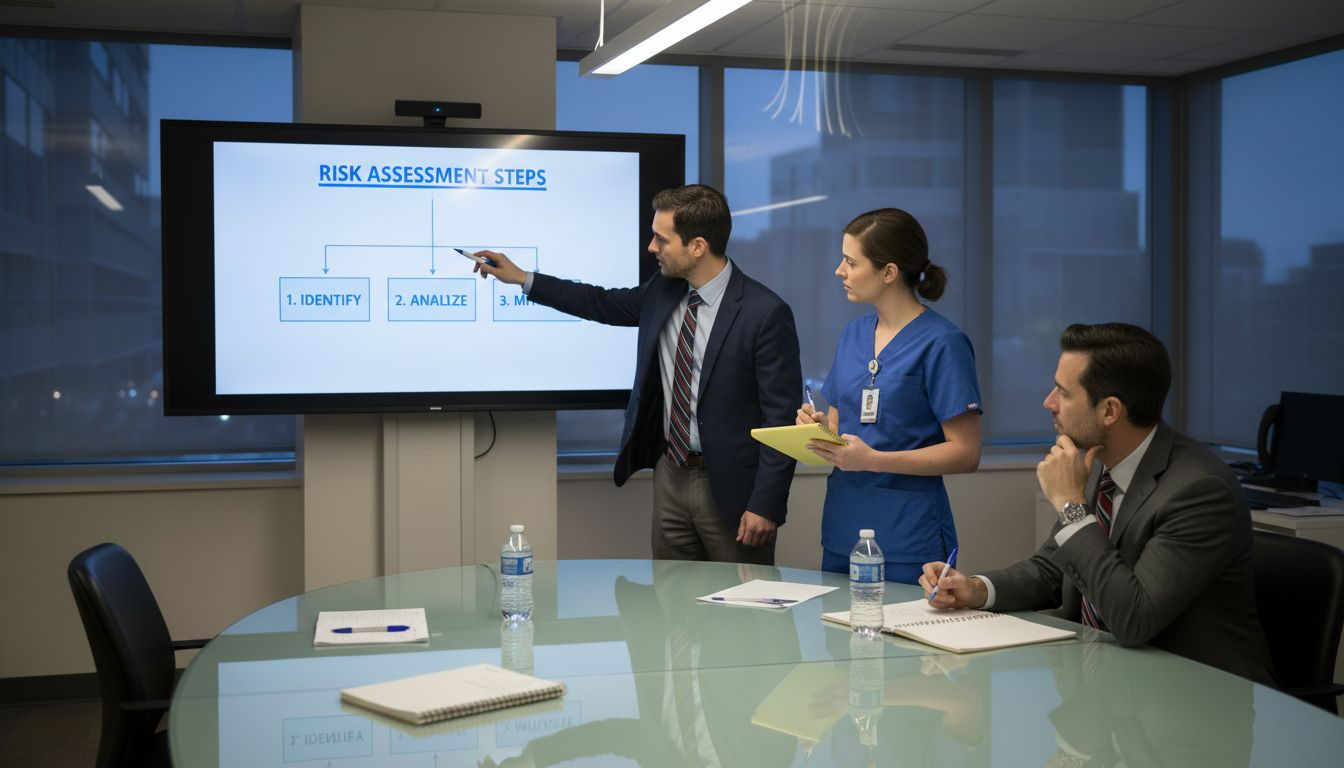 Healthcare team discusses cyber risk process