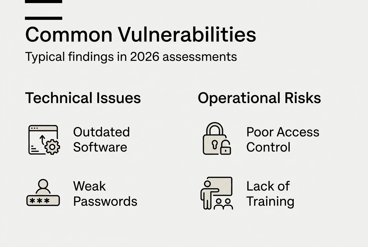 Infographic of common vulnerabilities in security