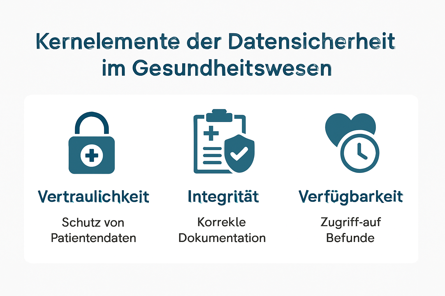Infographic showing confidentiality, integrity, availability in healthcare