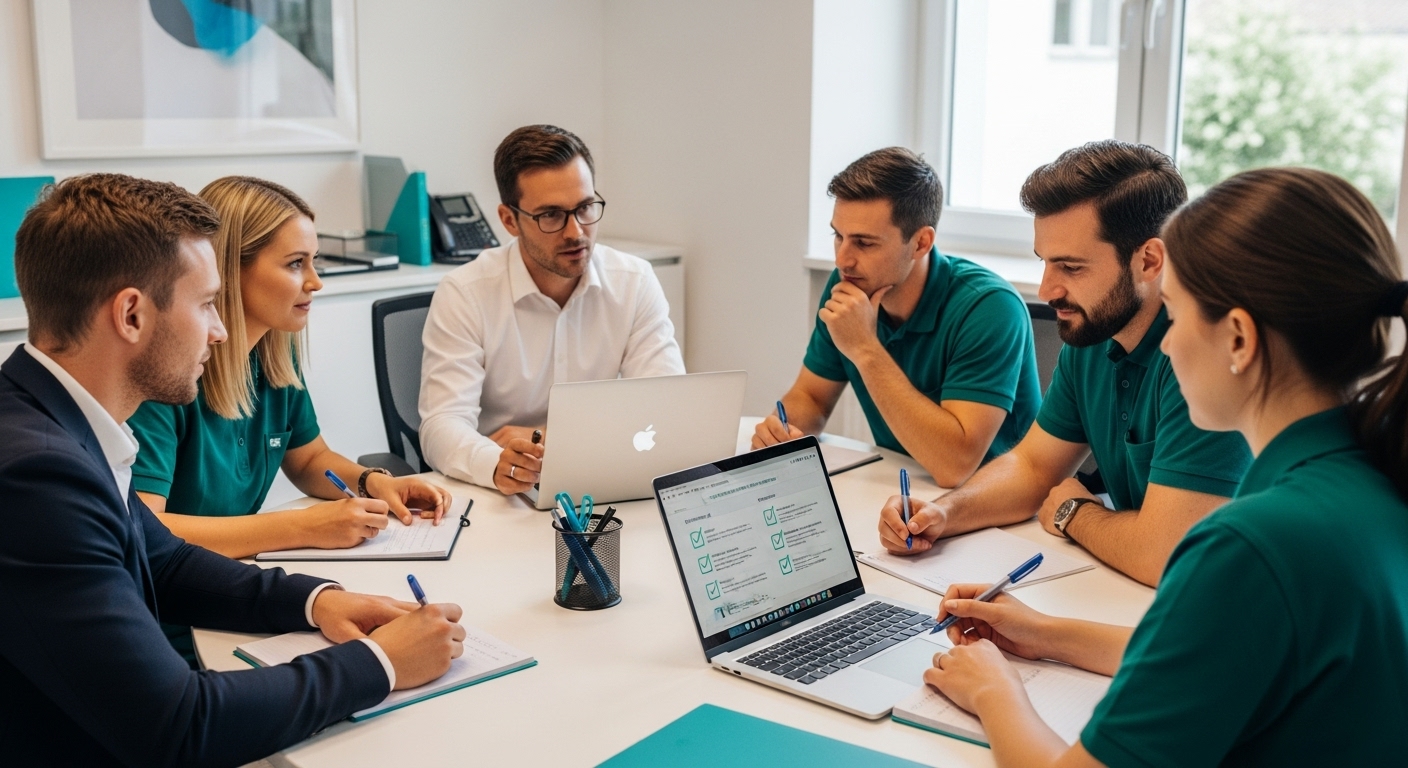 Arztpraxis Team Datenschutzmeeting