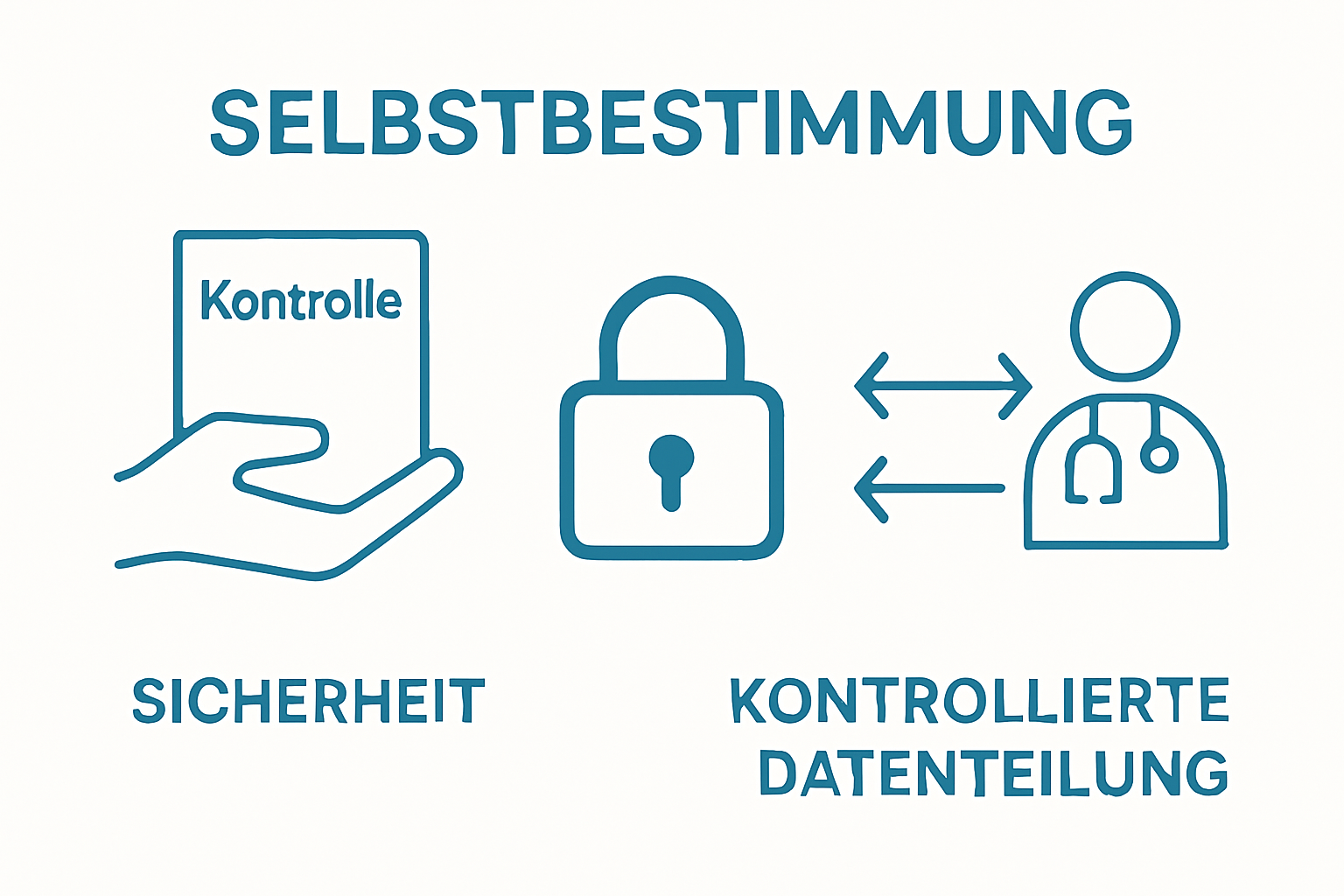 Infographic: patient control, data security, sharing rights