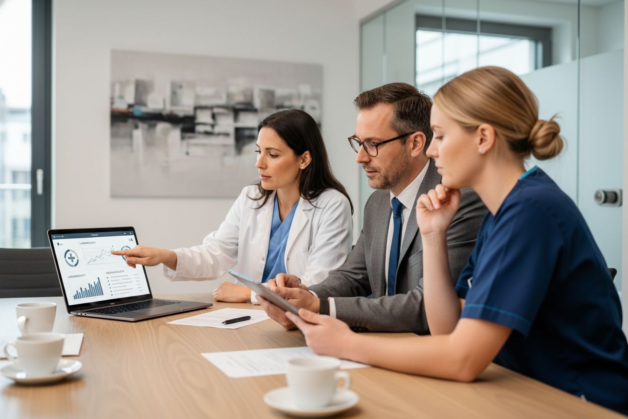 Ärzteteam digitale Vernetzung