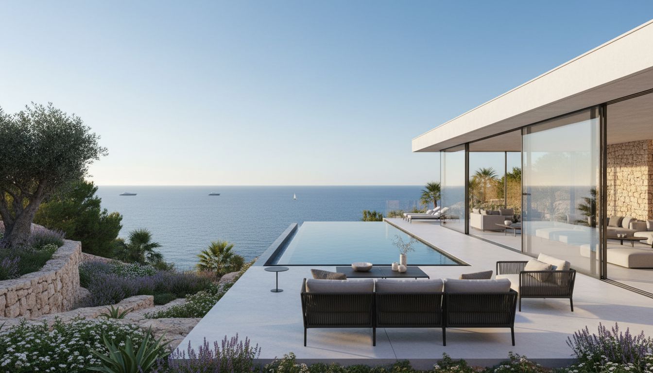 luxury mediterranean villa sea