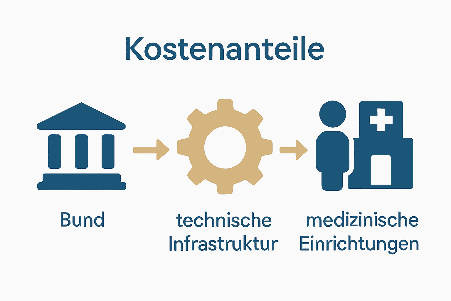 Infografik zur Kostenverteilung E-Gesundheitsdossier Schweiz