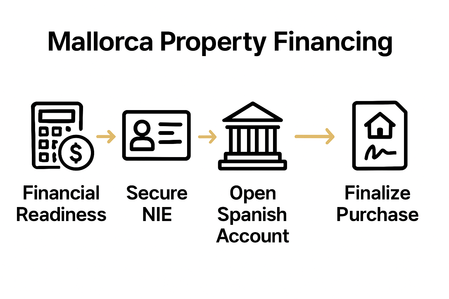 Five-step process to finance Mallorca property with icons