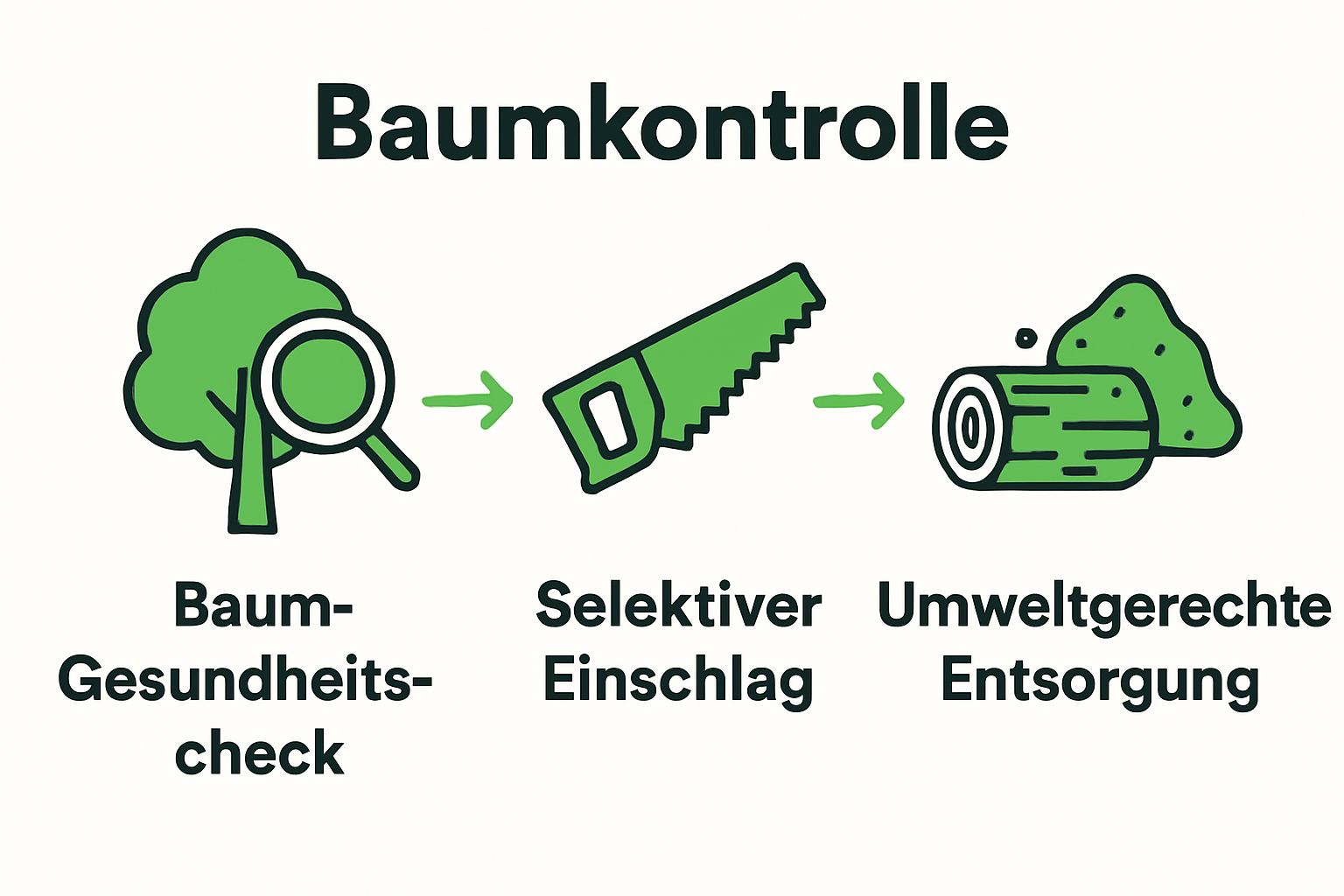 Infographic showing sustainable tree removal steps