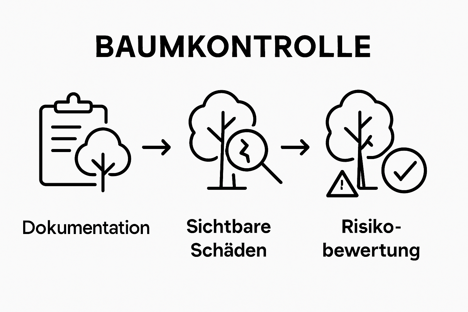 Infographic of tree inspection process and risks