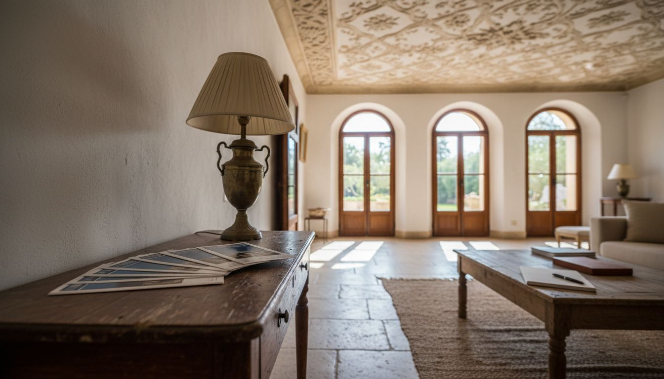 Agent and buyer during Mallorca property review
