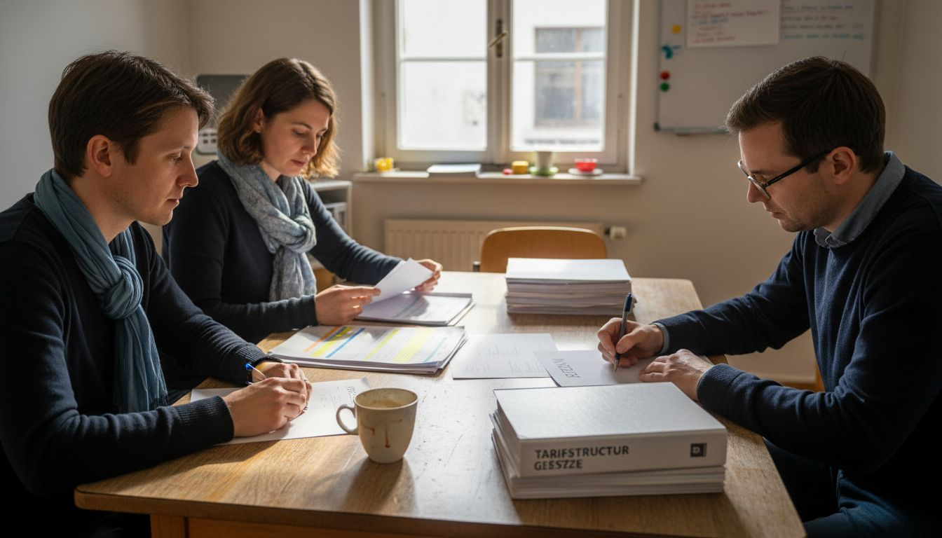 Das Praxisteam der Hausärzte diskutiert über die Einführung einer neuen Tarifordnung.