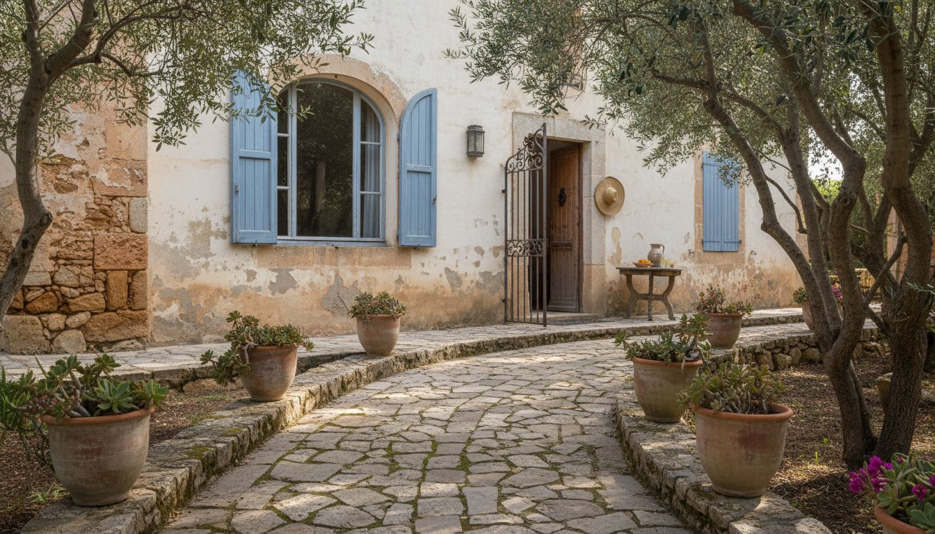 Couple viewing Mallorca villa with agent