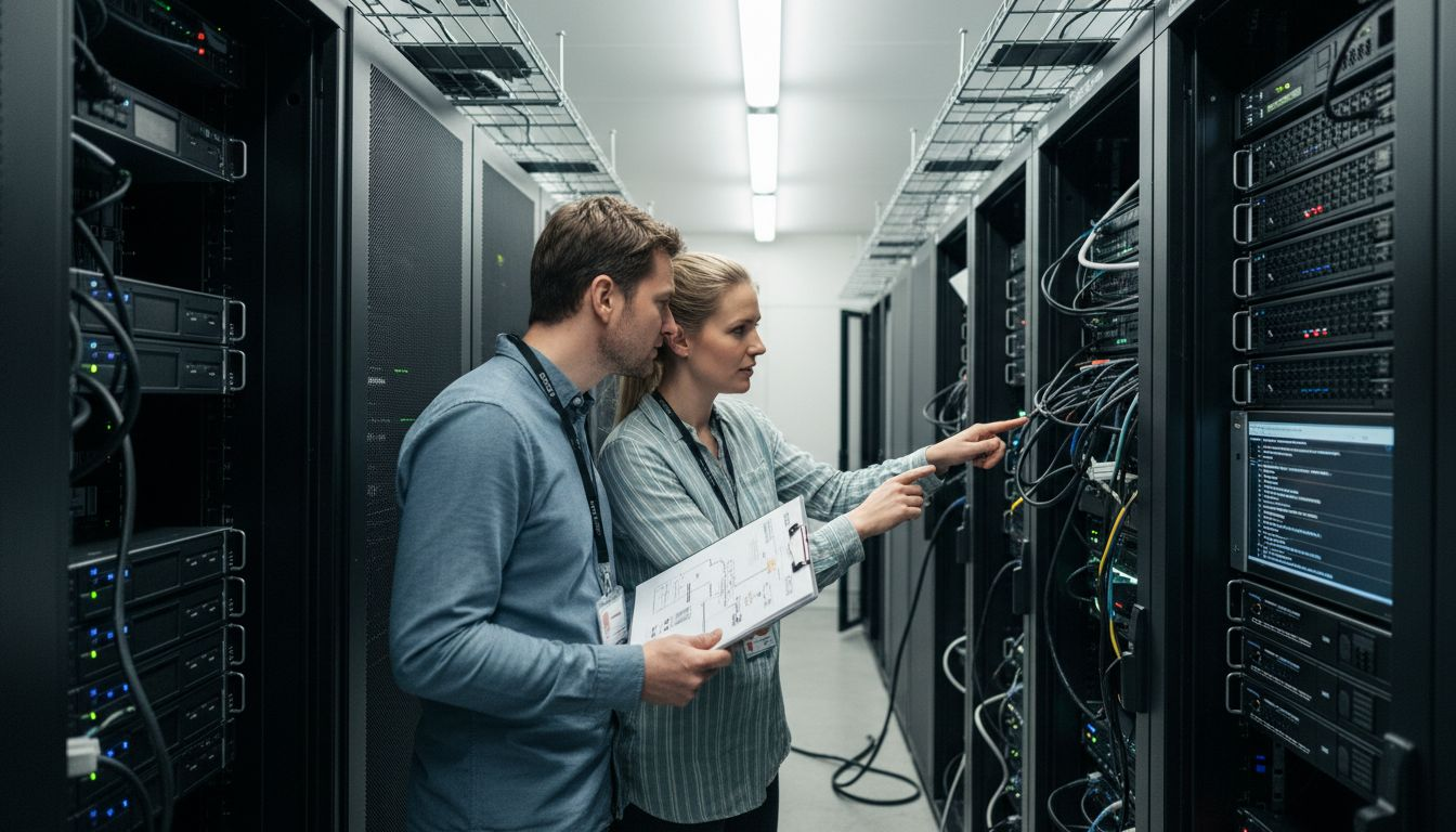 Unser IT-Team kontrolliert regelmäßig die Server und prüft die Praxissoftware auf Funktion und Sicherheit.