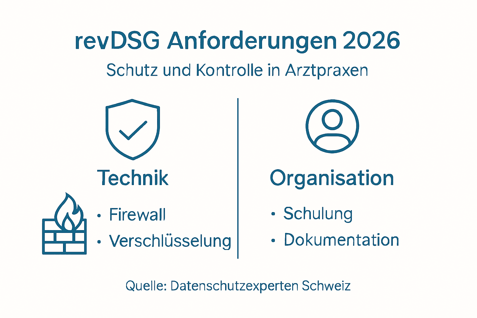 Infografik: Das müssen Arztpraxen zum revidierten Datenschutzgesetz beachten