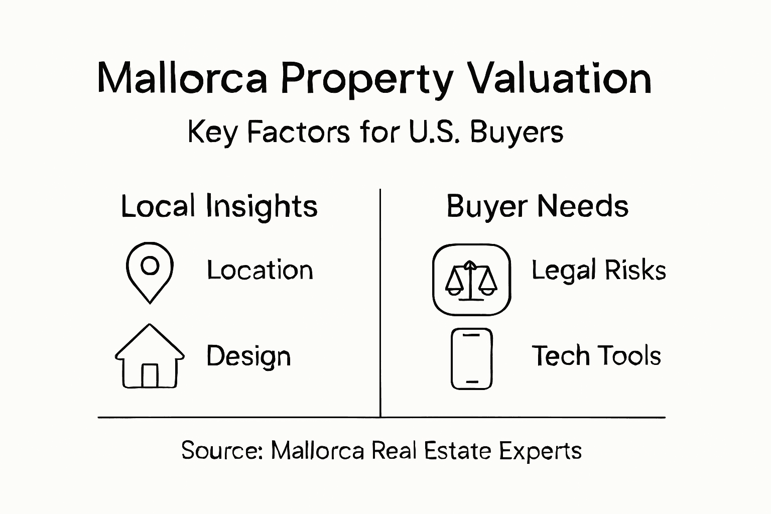 Infographic showing key property valuation factors