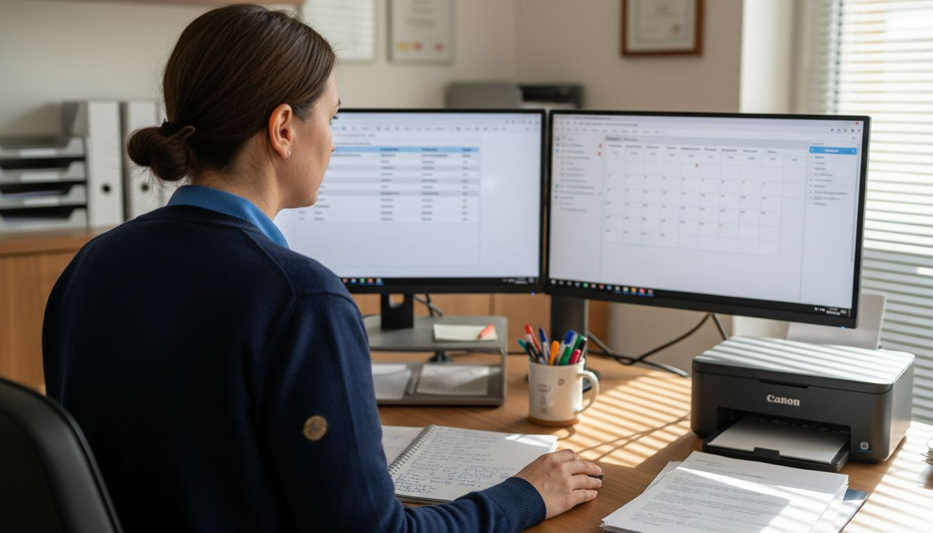 Eine medizinische Fachangestellte stellt in der Praxissoftware ein E-Rezept aus.