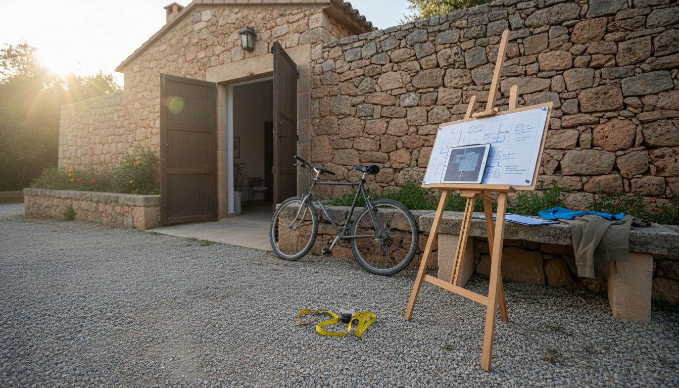 Engineer verifying Mallorca villa compliance