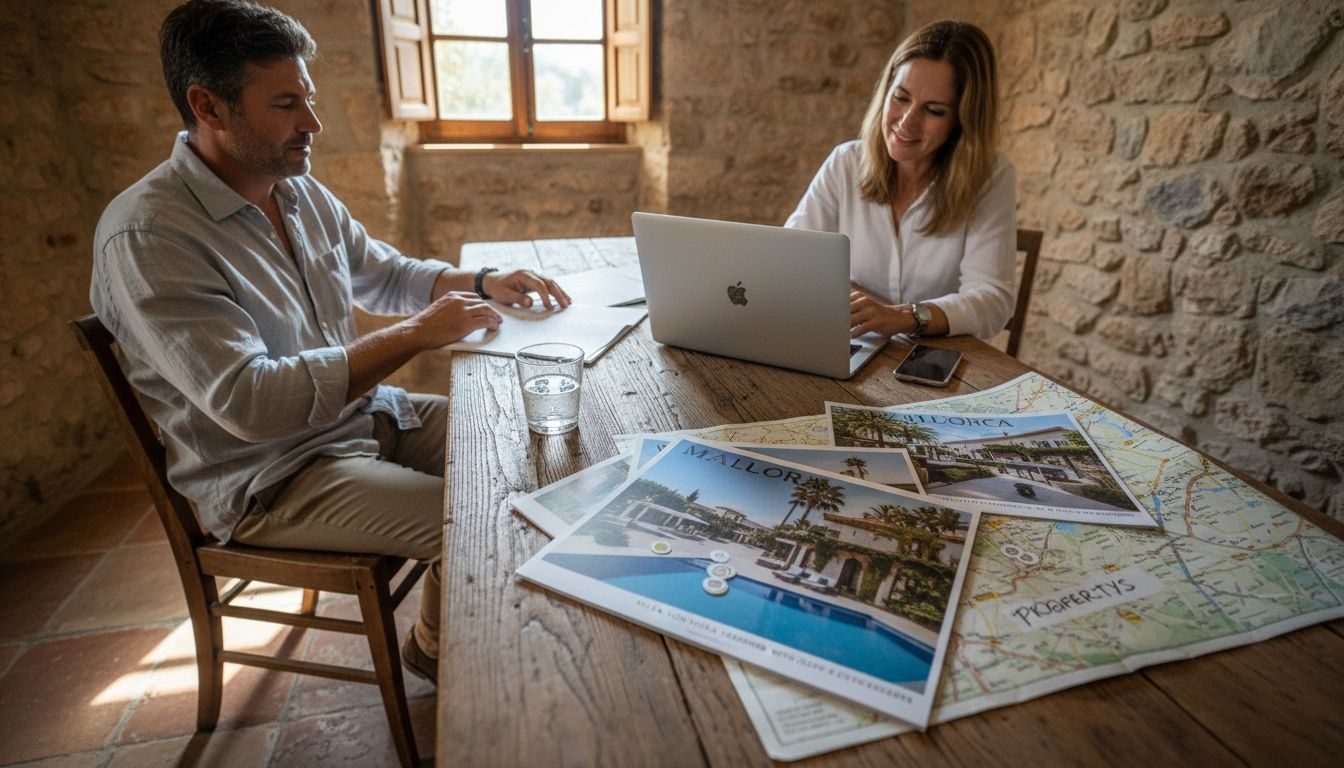 Agent discussing Mallorca real estate options