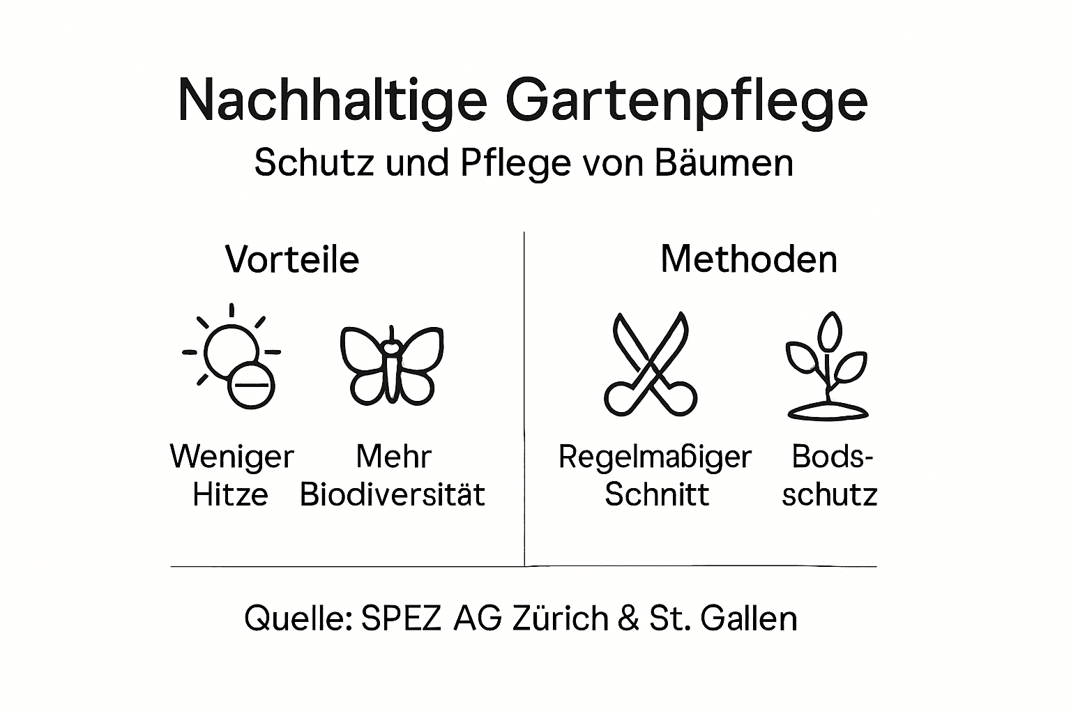 Grafik: Tipps für nachhaltige Baumpflege und effektiven Baumschutz