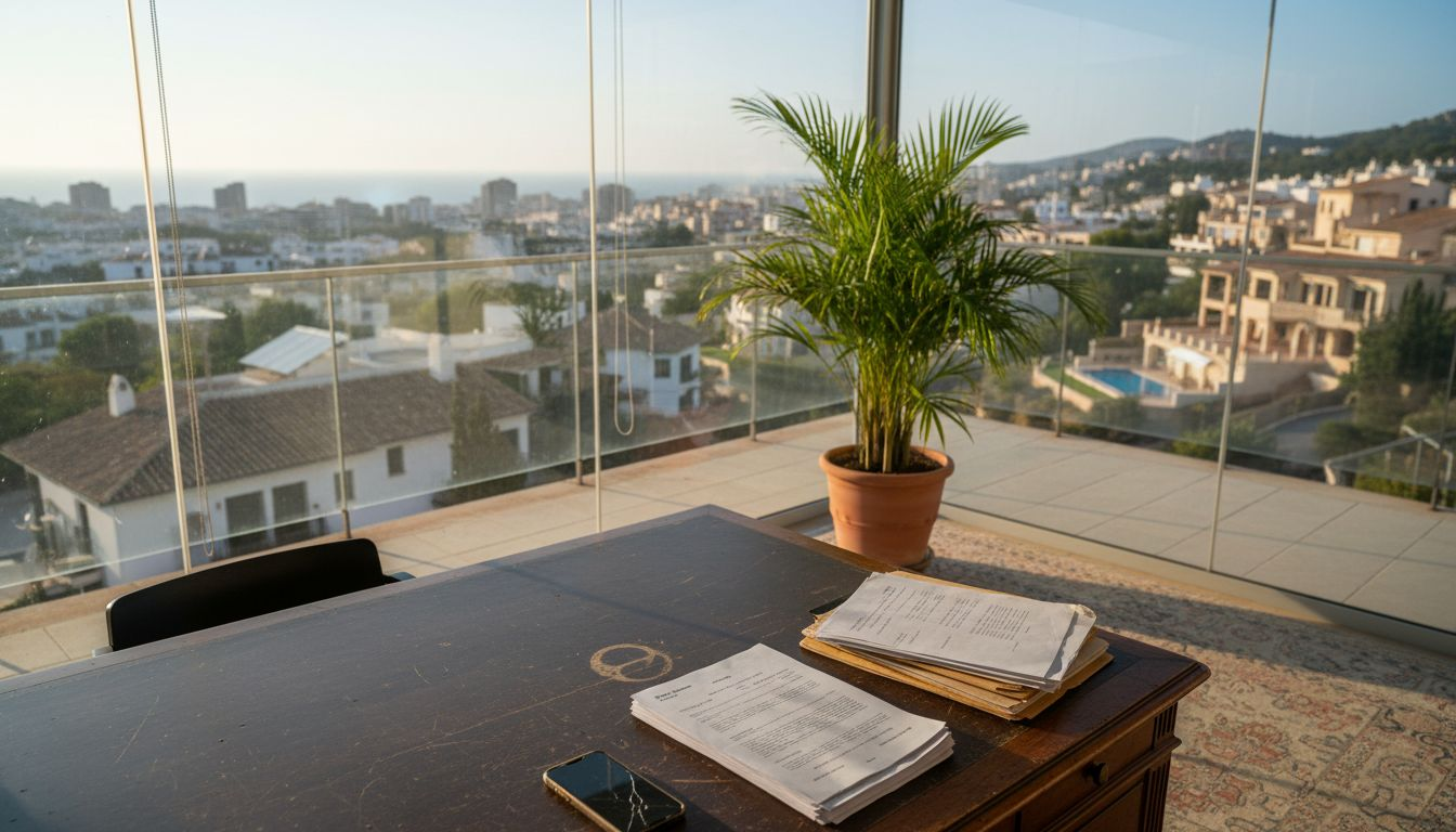 Mallorca agent working in city office
